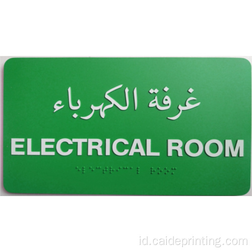Plate Nama Pintu Kantor Tanda Surat Arab Braille